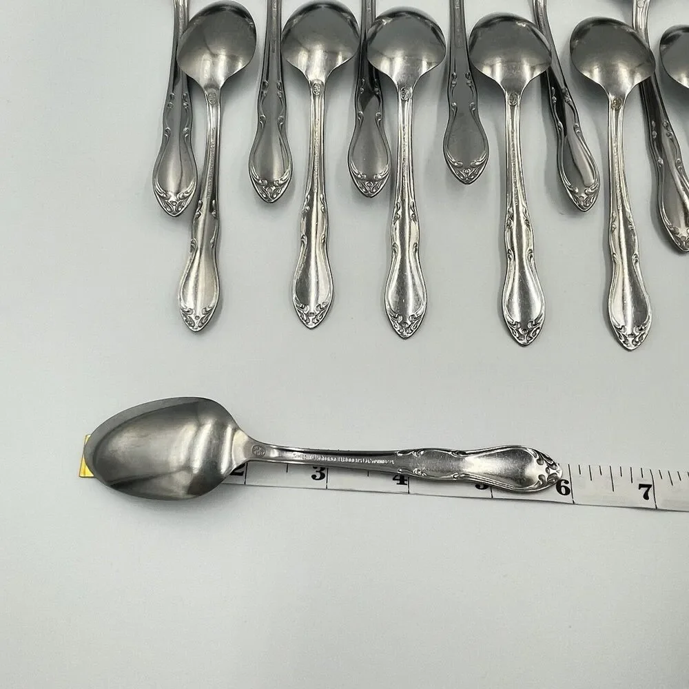 Oneida HOMESTEAD Rogers Stainless Replacement Flatware Spoons (18) 9 Tea 9 Table